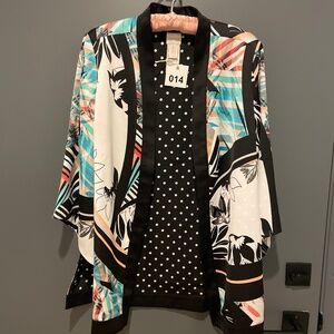 Floral Open Cardigan